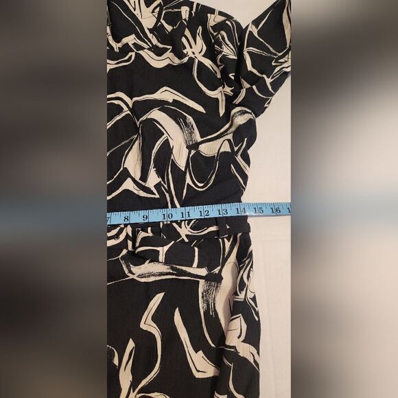 & Other Stories Abstract Print Belted Long Sleeve Midi Dress Size Small - Picture 11 of 14